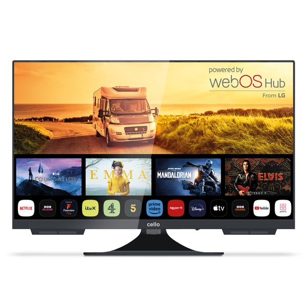 Cello C2424WS 24" Smart WebOS Traveller 12 Volt Caravan TV with Freeview Play