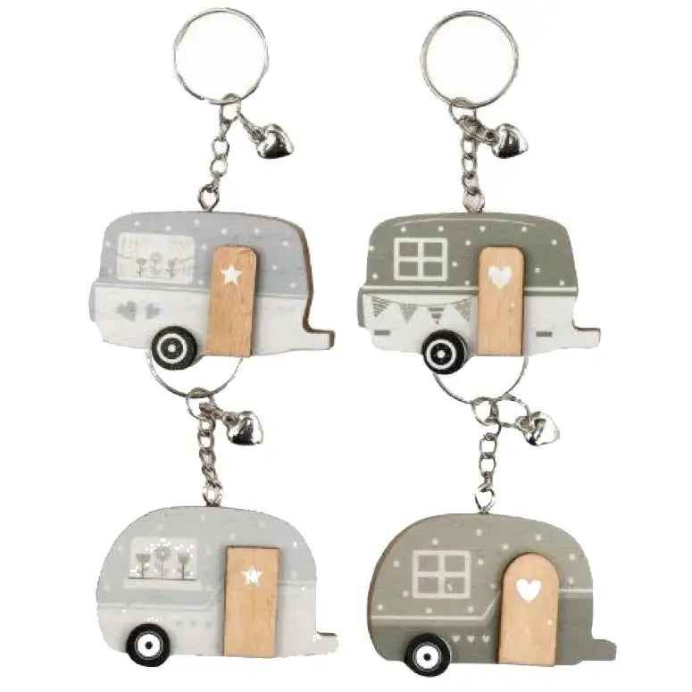 Caravan Key Rack Wooden Caravan Keyring – Delightful 6cm Key Fob | Towsure Outdoor