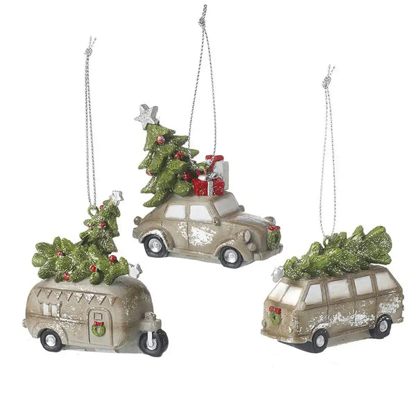 Vehicle Carrying Christmas Tree Hanging Decoration