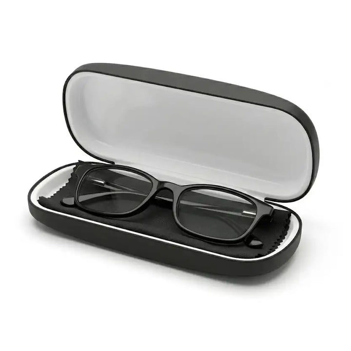 Deluxe Hard Shell Glasses Case with Cleaning Cloth | Protection & Care