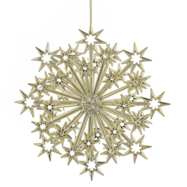 Festive 12cm Gold Starburst Hanging Christmas Decoration