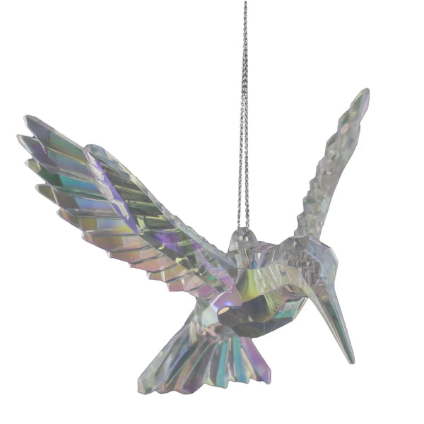 Festive 13cm Iridescent Hummingbird Christmas Decoration