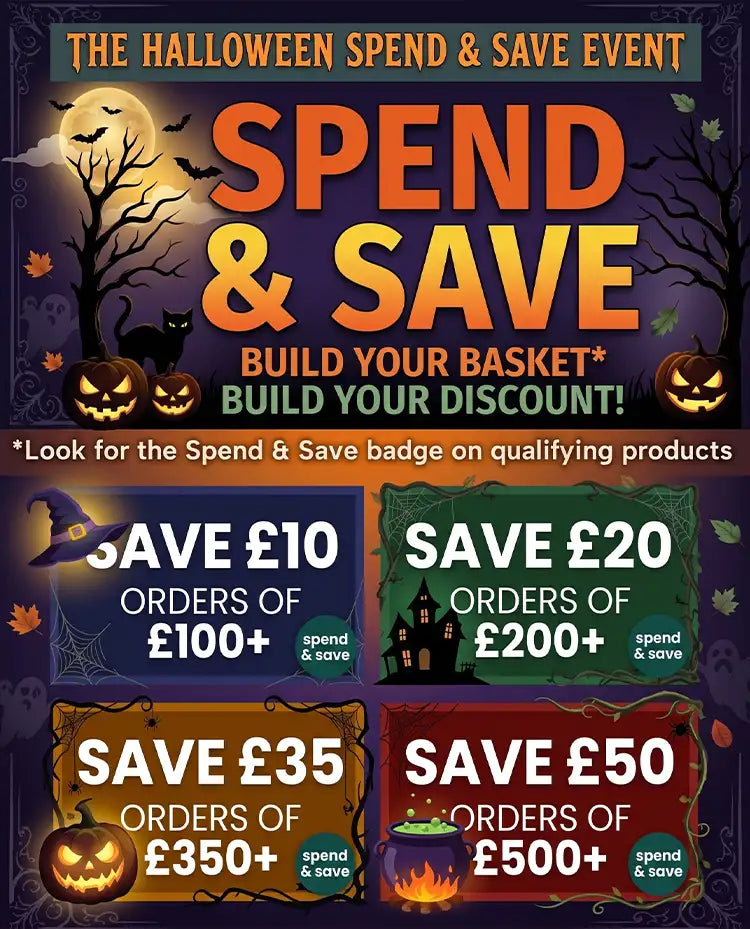 Halloween Spend & Save Event - Save up to £50 Extra