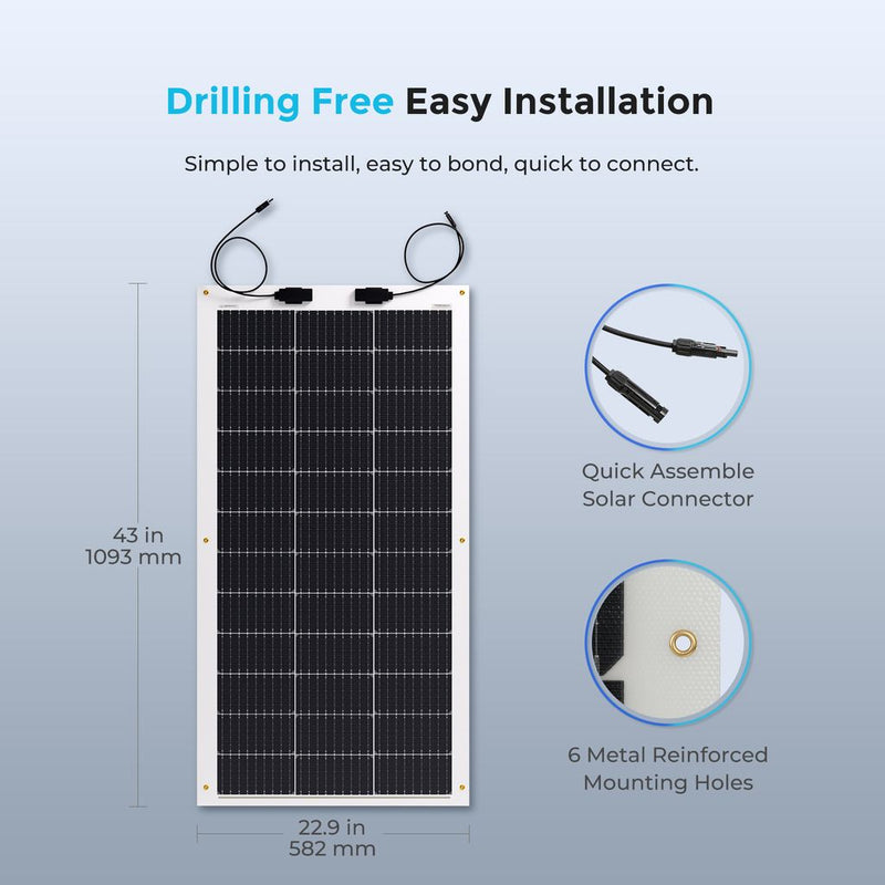 Renogy Core 100W Flexible Monocrystalline Solar Panel