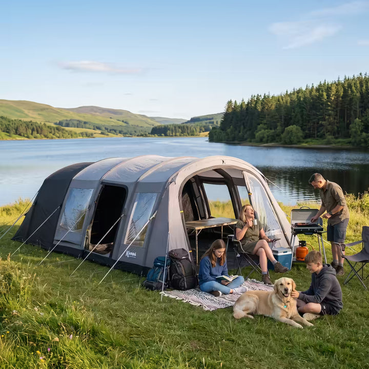 kampa 6 man air tent Saunton | 6-Person Inflatable Family Tent Complete Beginner Kits Guitar Pedal X - Schuhgröße:58