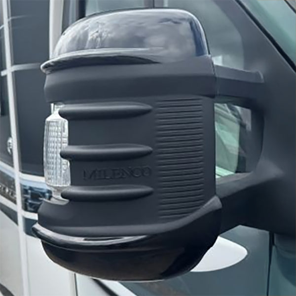 Milenco Long/Short Arm Mirror Protector Bumpers - 2025 Ducato - Black