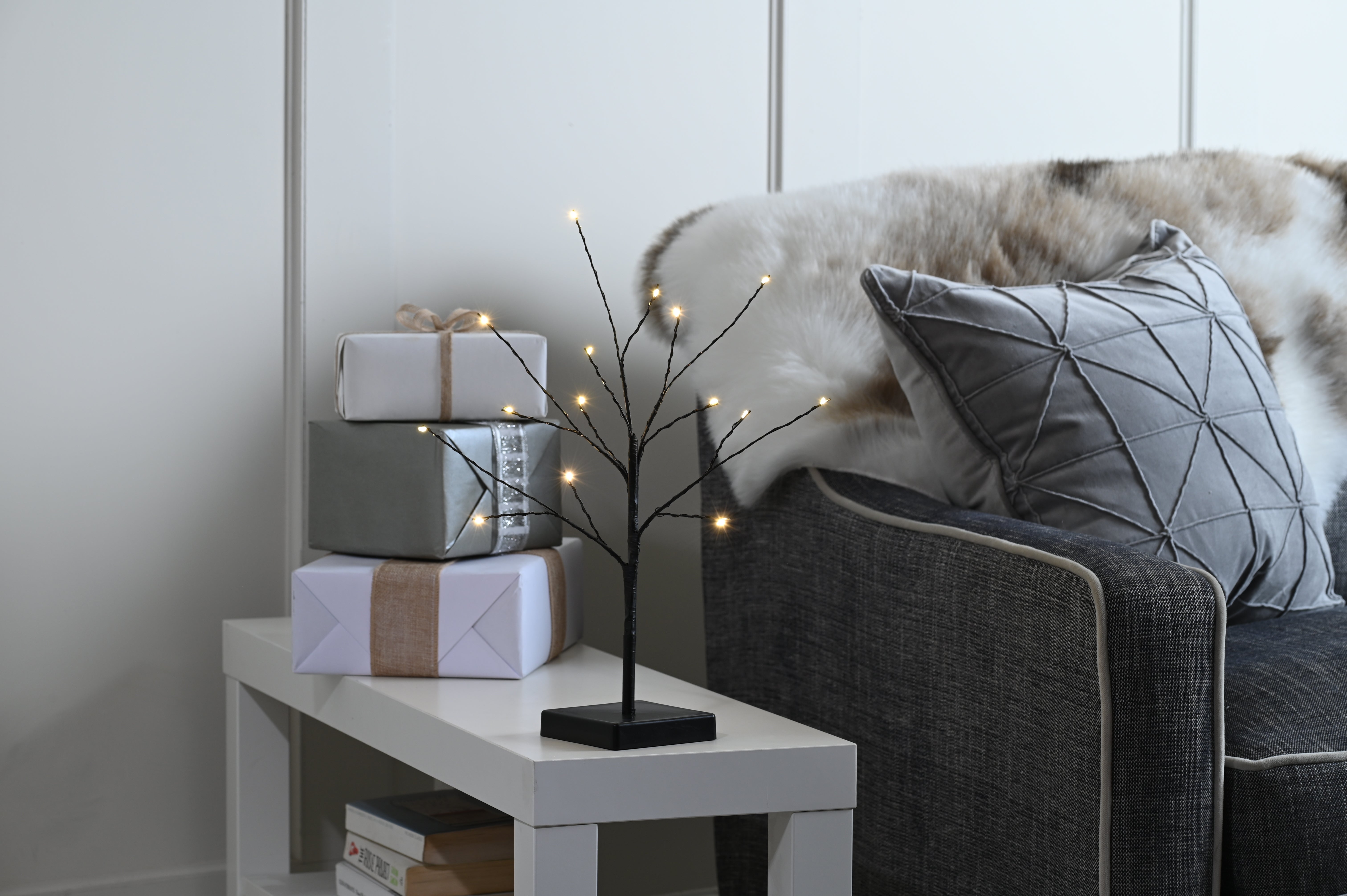 Festive Microlight LED Tree 40cm - Black - Towsure