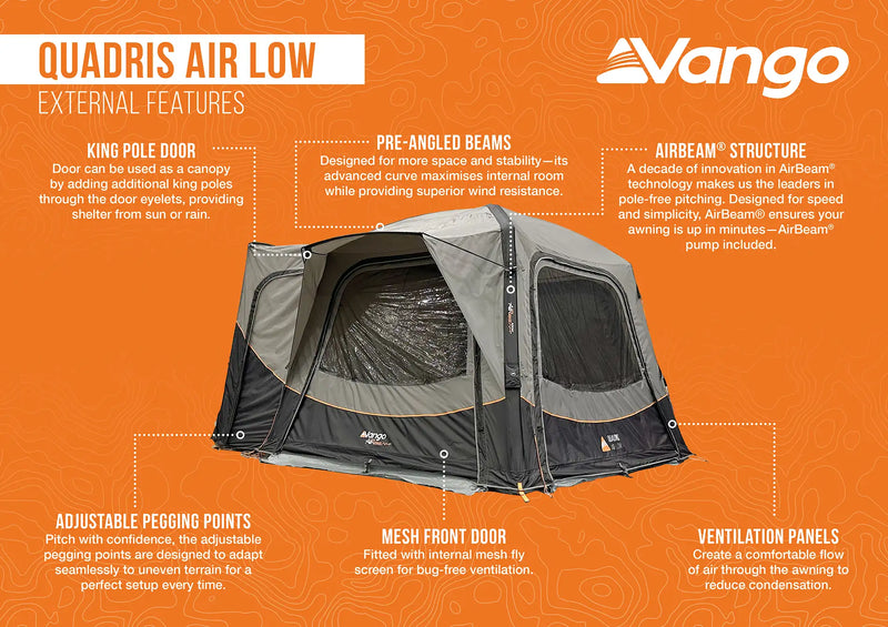 Quadris Air Low Awning External Features