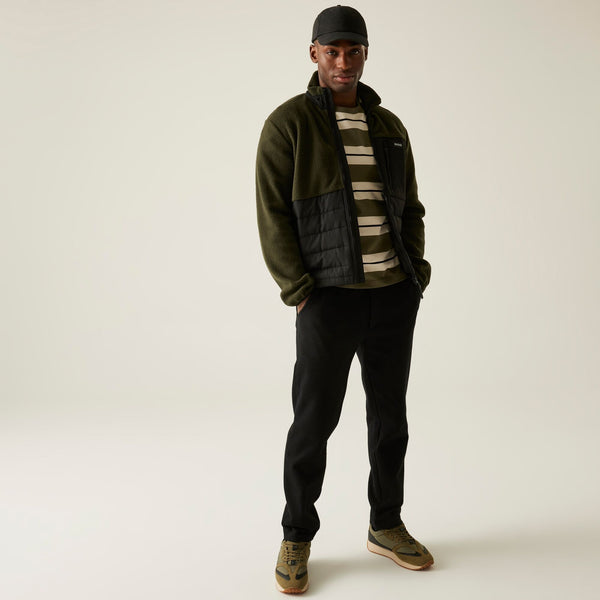 Regatta Frankie Men's Borg Hybrid Fleece Jacket - Dark Khaki