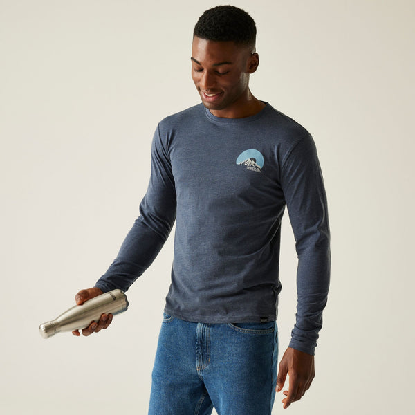 Regatta Maylow Men's Long-Sleeved T-Shirt - Navy