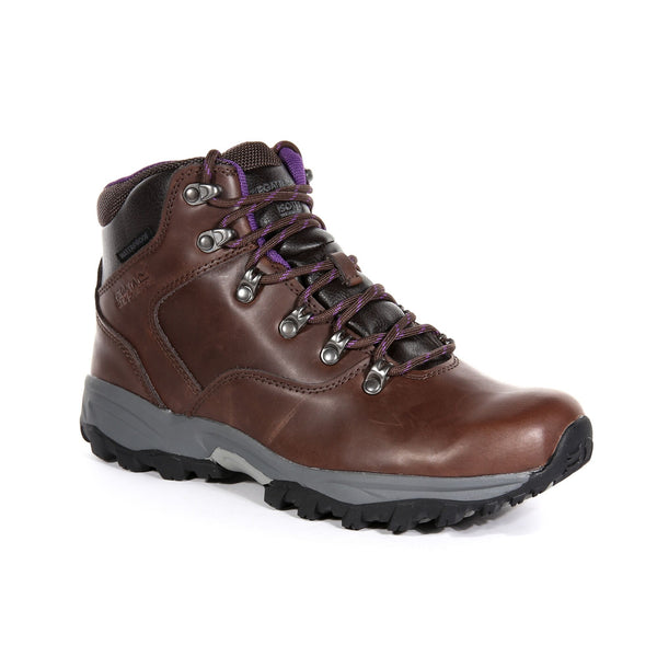 Regatta Women's Bainsford Waterproof Walking Boots - Chestnut Alpine Purple