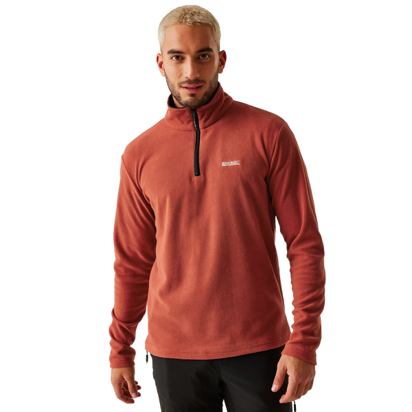 Men's Regatta Thompson Lightweight Half Zip Fleece - Red Ochre