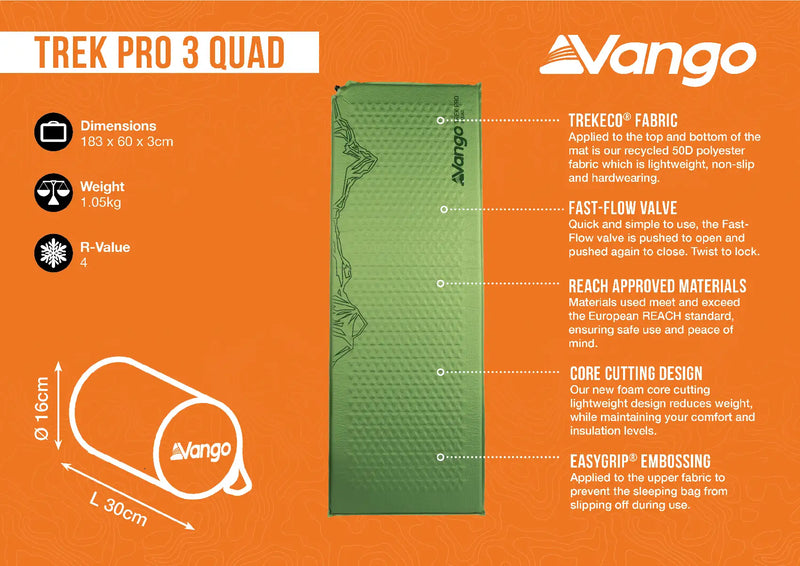 Vango Trek Pro 3 Quad Features