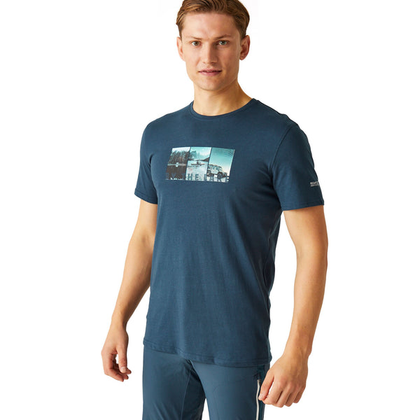 Regatta Men's Breezed IV Graphic Print T-Shirt - Moonlight Denim