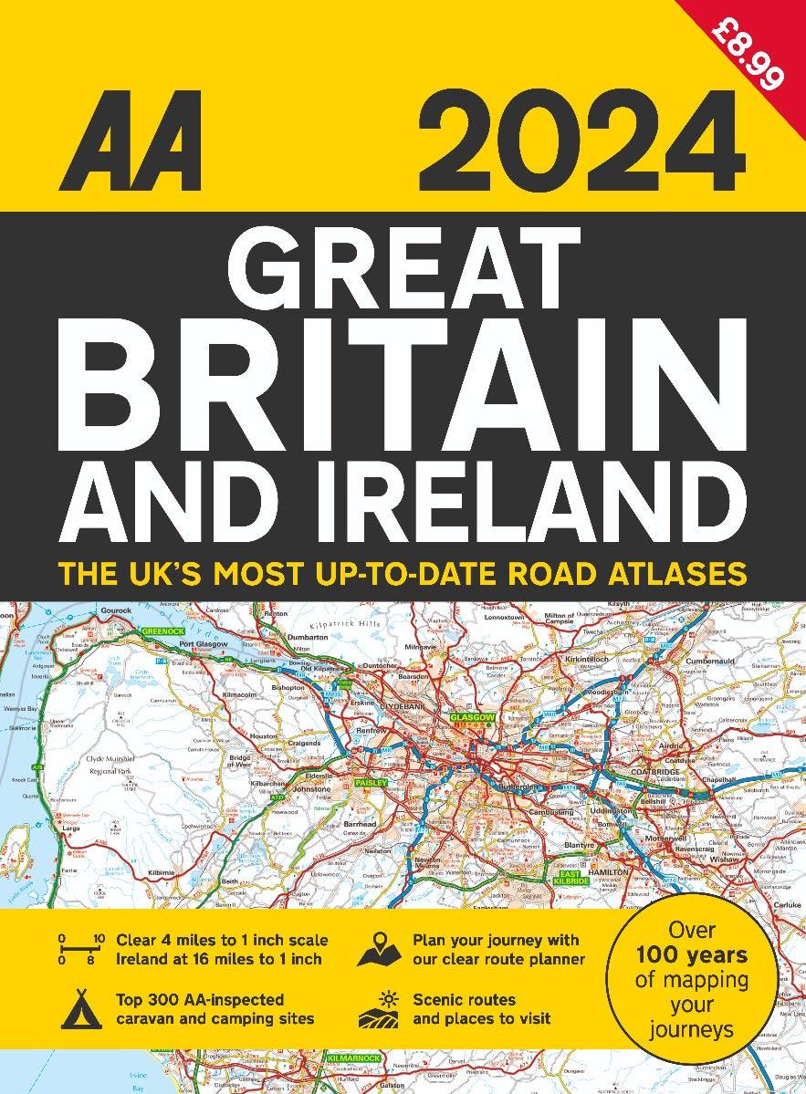 AA Great Britain And Ireland Map - 2024 – Towsure