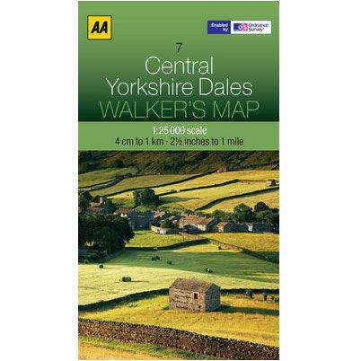AA Walkers Map 7: Central Yorkshire Dales - Towsure