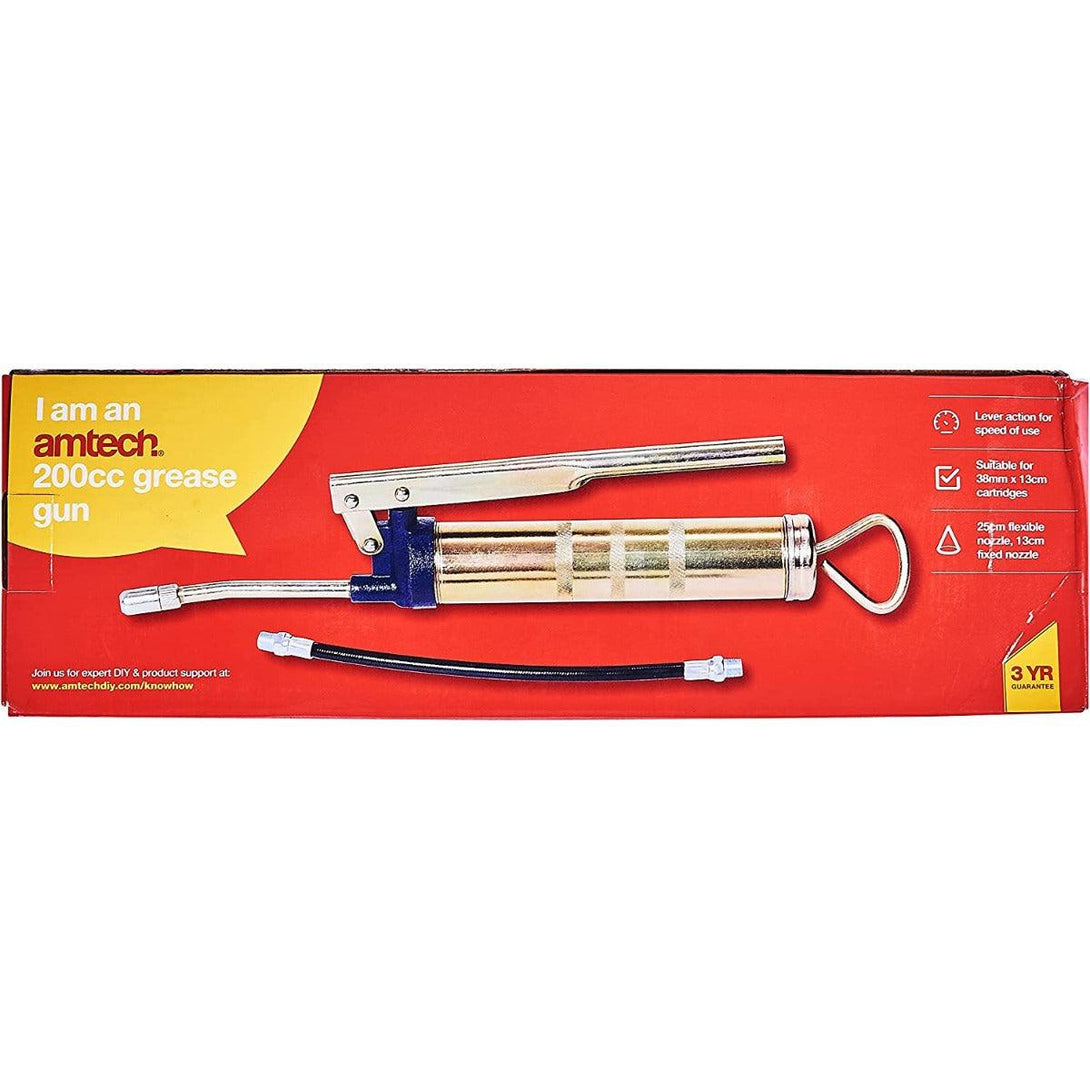 Am-Tech 0.2 Litre Pump Action Grease Gun with Refillable Cartridge - Towsure