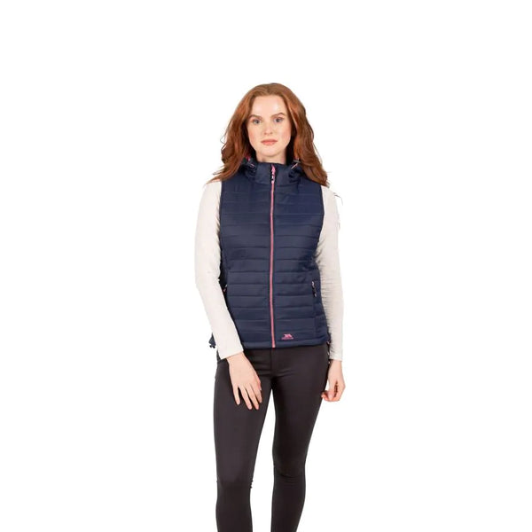 Trespass Womens Hooded Padded Gilet Aretha - Navy