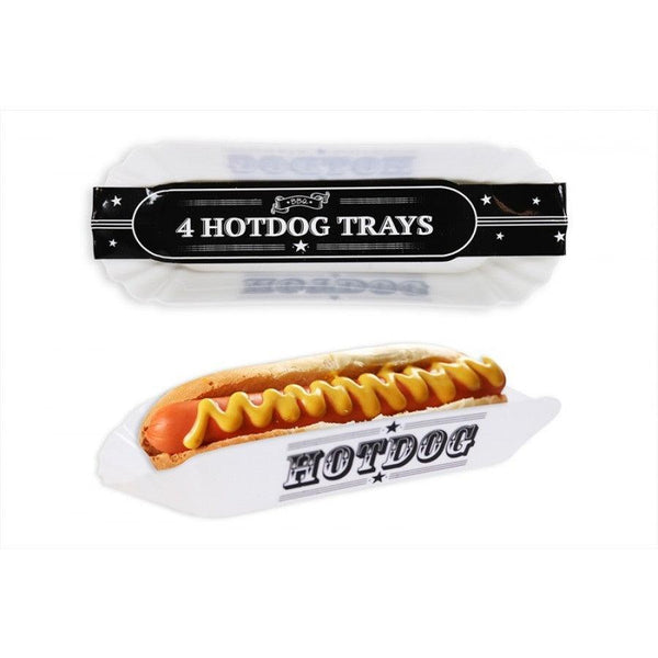 BBQ Hot Dog Serving Tray (4pc)