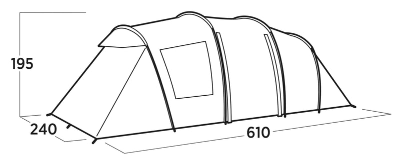 Easy Camp Leka Twin 6 Pole Tent Green 6 Person