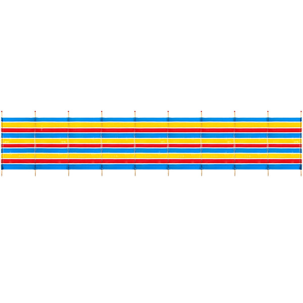 10 Pole Windbreak Tall - Multi Colour
