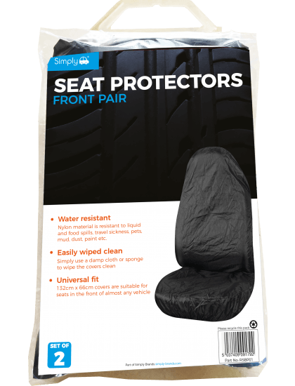 Black Standard Front Seat Protectors - Pk2 - Towsure
