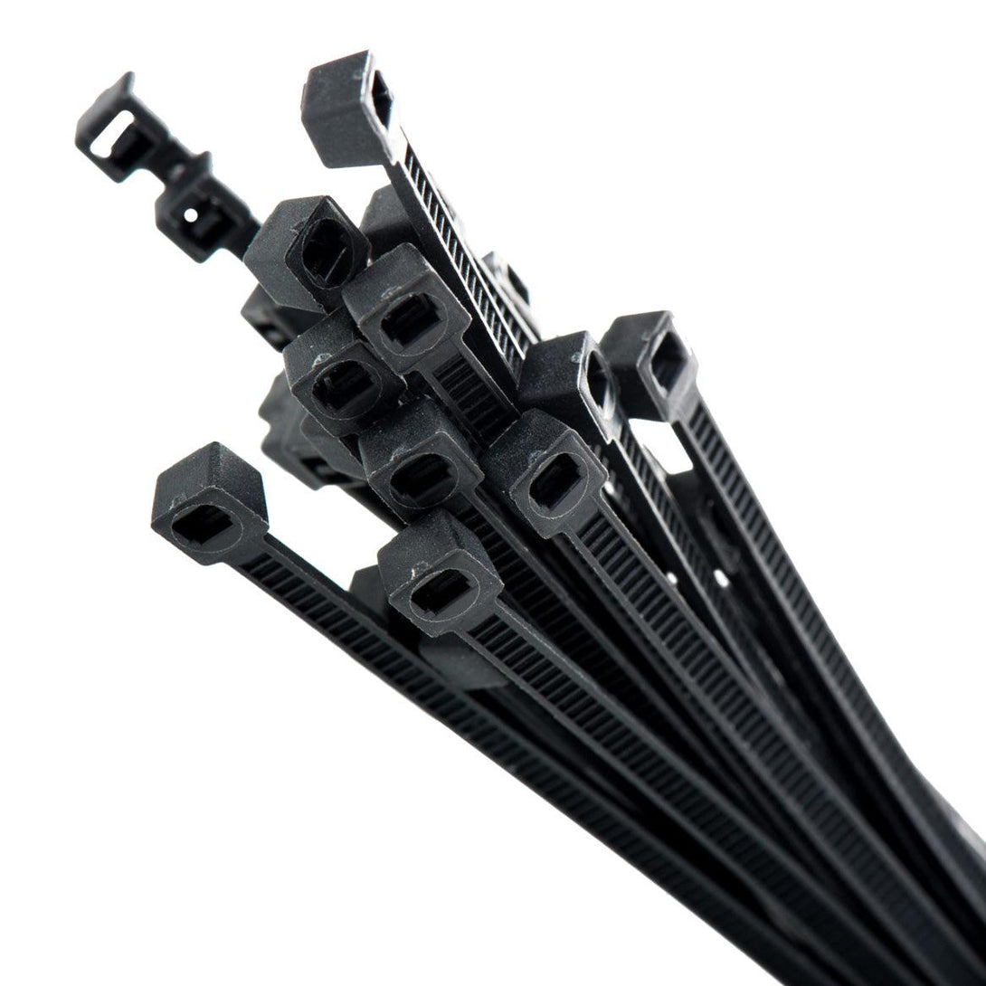 Cable Ties Black 300mm x 4.8mm - Pack of 100 - Towsure