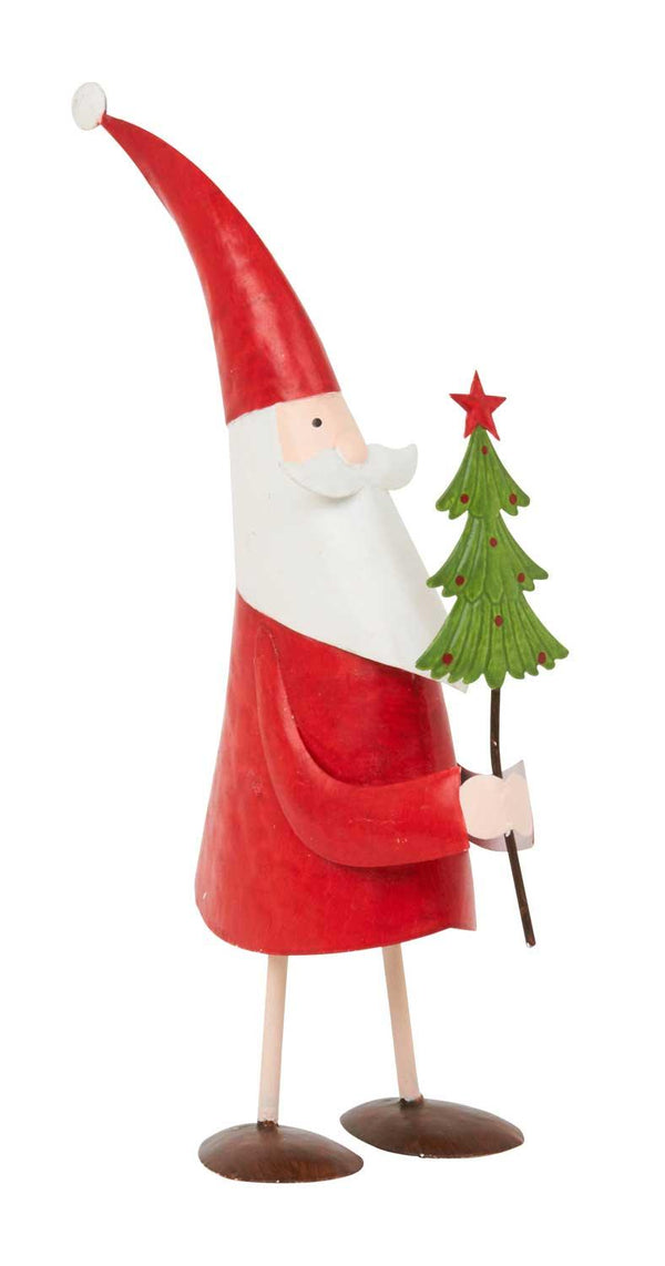 Christmas Santa Figure with Tree - 28cm Tall - Towsure