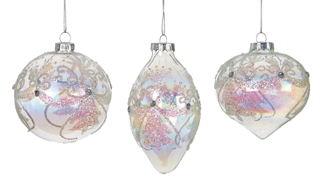 Clear Glass Christmas Bauble (Single) - 110mm - Towsure