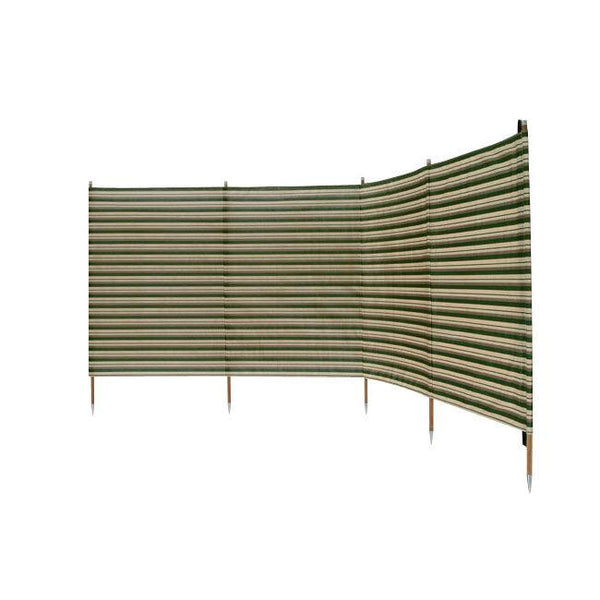 Deluxe 5 Pole Windbreak With Awning Channel Fixing - Green - Towsure