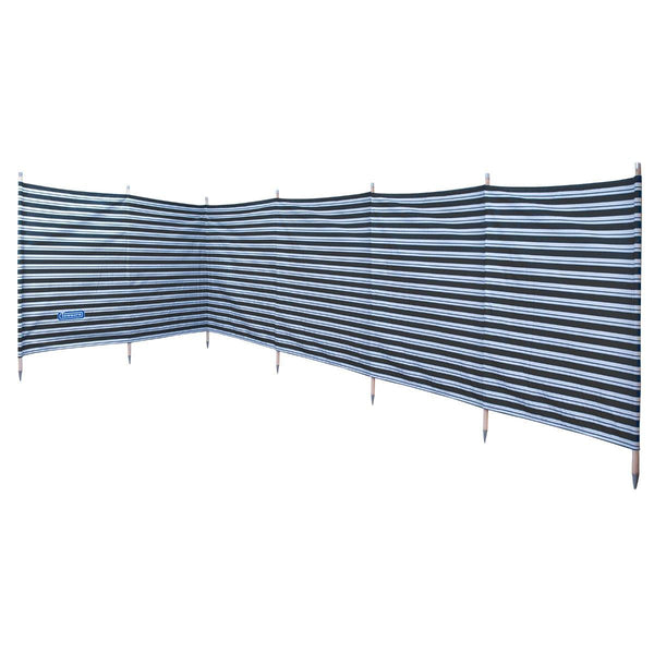 Deluxe 520cm 7 Pole Windbreak with Awning Channel Fitting - Grey - Towsure