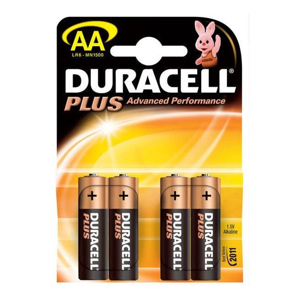 Duracell Plus AA (LR6 / MN1500) Batteries - Pack Of 4 - Towsure
