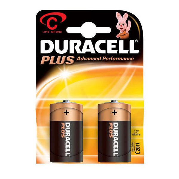 Duracell Plus C ( LR14C / MN1400) Batteries - Pack Of 2 - Towsure