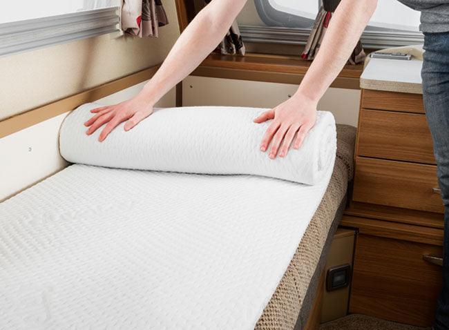 Duvalay Compact Travel Topper Gold Memory Foam Mattress 2.5cm - Towsure