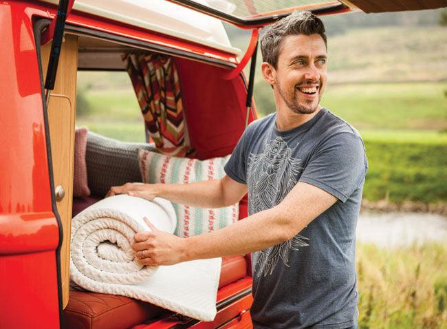 Duvalay Compact Travel Topper Gold Memory Foam Mattress 2.5cm - Towsure