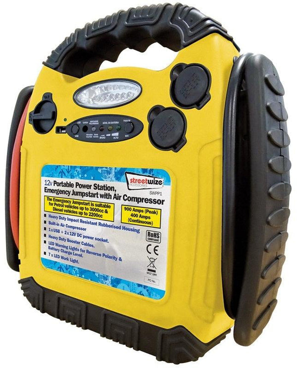Emergency Jumpstart 900Amp With Air Compressor - Towsure