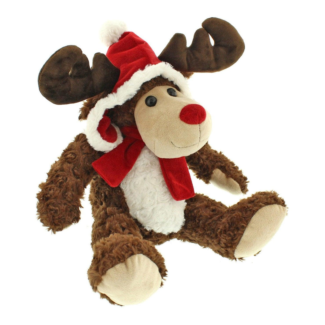 Festive Plush Sitting Reindeer 28cm - Towsure