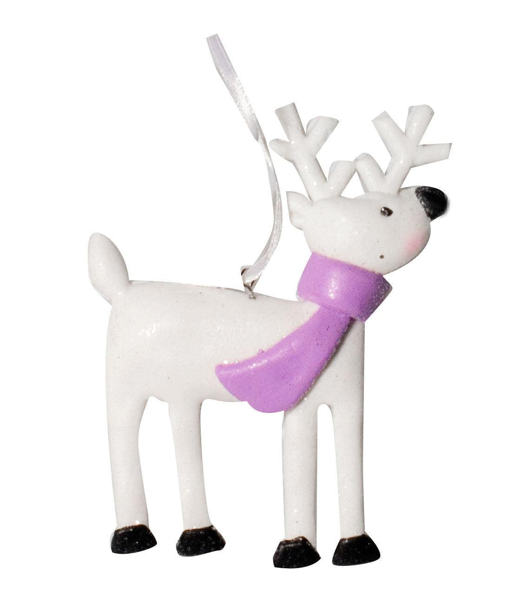 Festive White Claydough Christmas Reindeer - Towsure