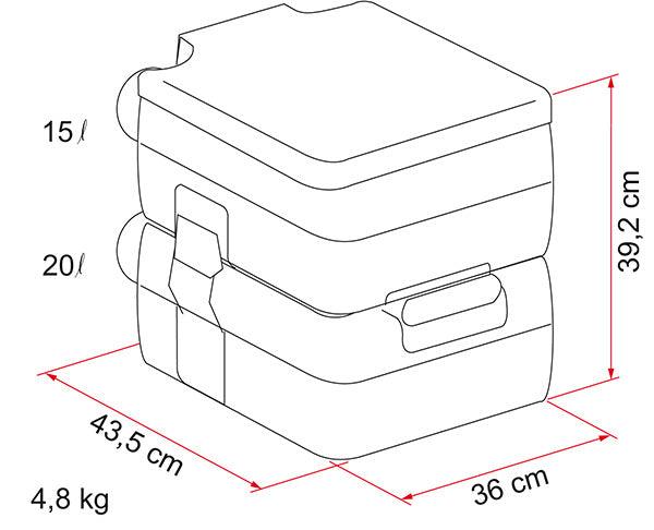 Fiamma Bi-Pot 39 Portable Toilet - Towsure