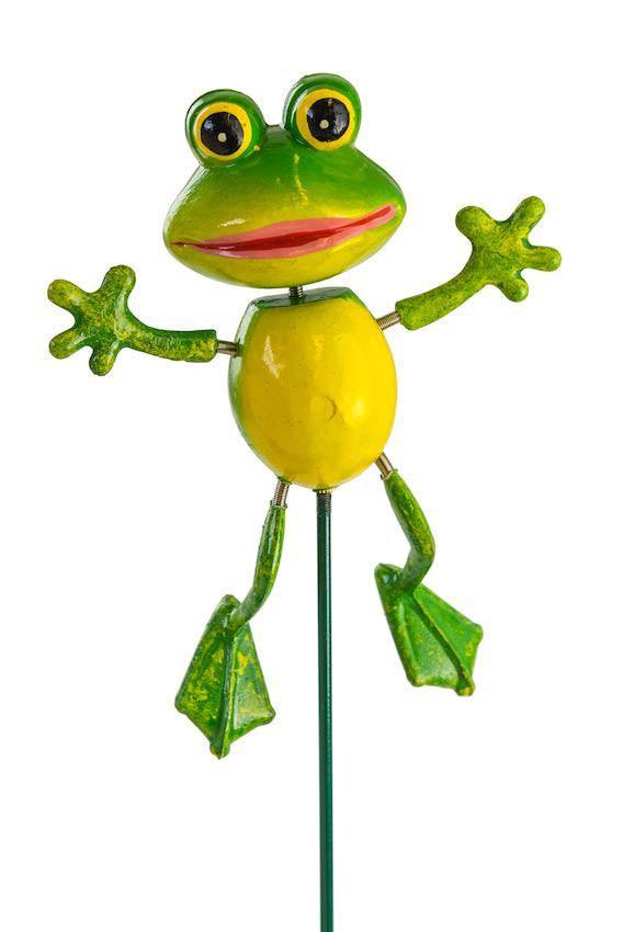 Fountasia Metal Wobbler Frog Ornament - Towsure