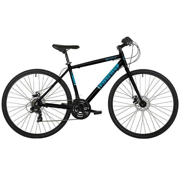 Freespirit Disstrict Mens Aluminium Sports Hybrid Bike - Black/Blue