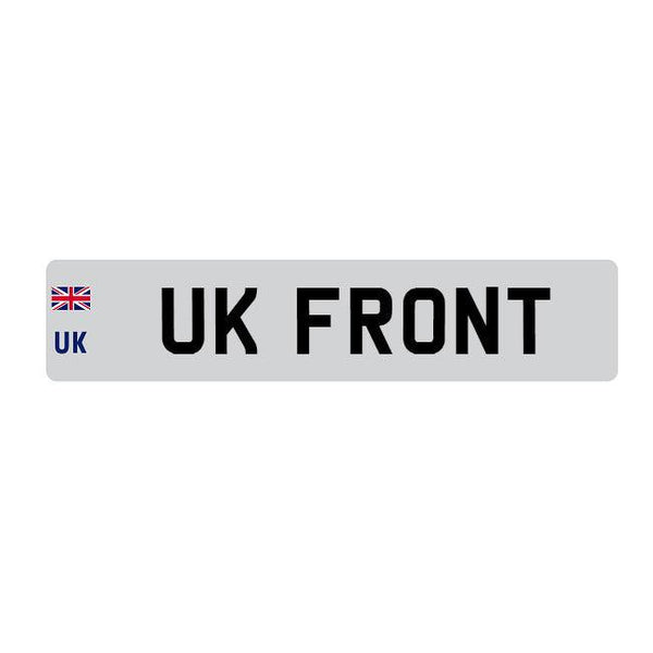 Front Number Plate UK Flag - Oblong 520x111mm - Towsure