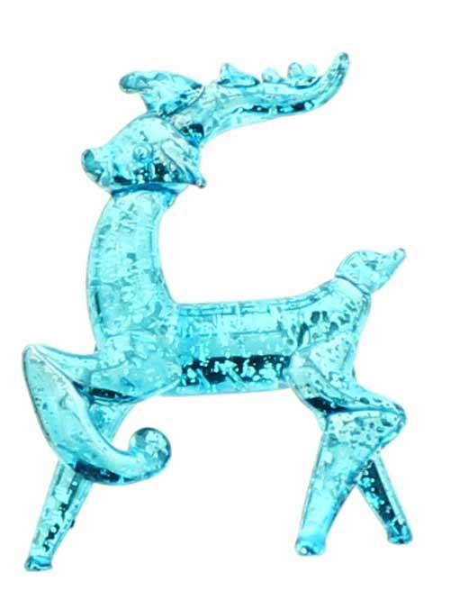 Glass Reindeer Christmas Decorations 87mm - Pair - Towsure