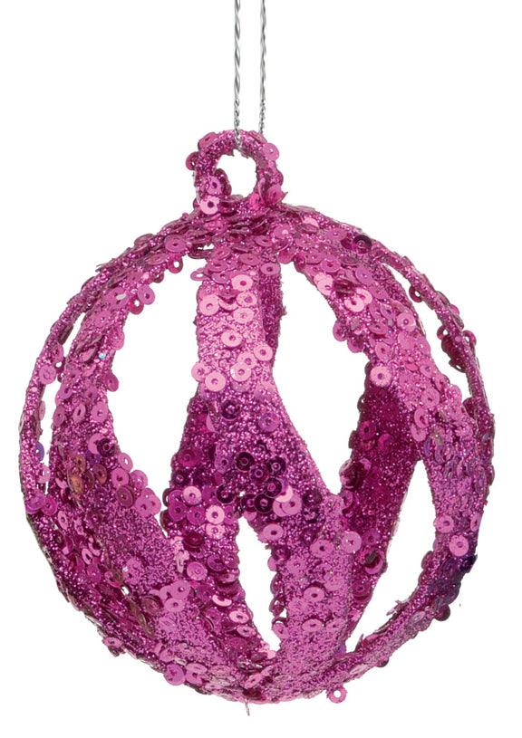 Glitter Cut-Out Christmas Bauble (Single, Assorted Colours) - Towsure