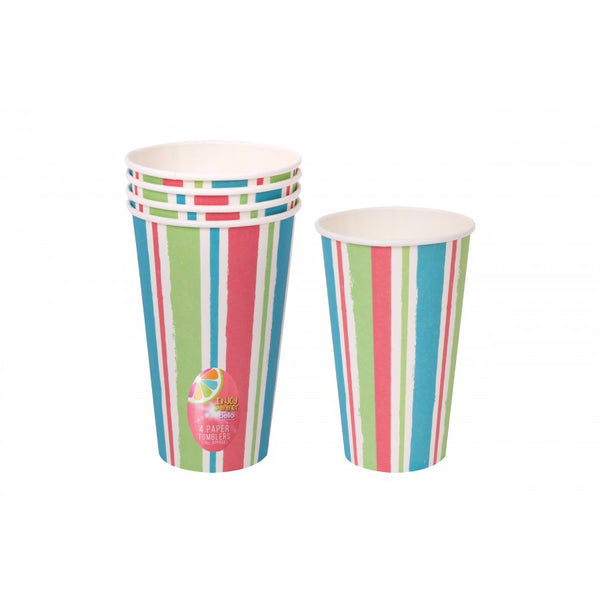 Lolly Pop Paper Tumbler - Large Pack of 4