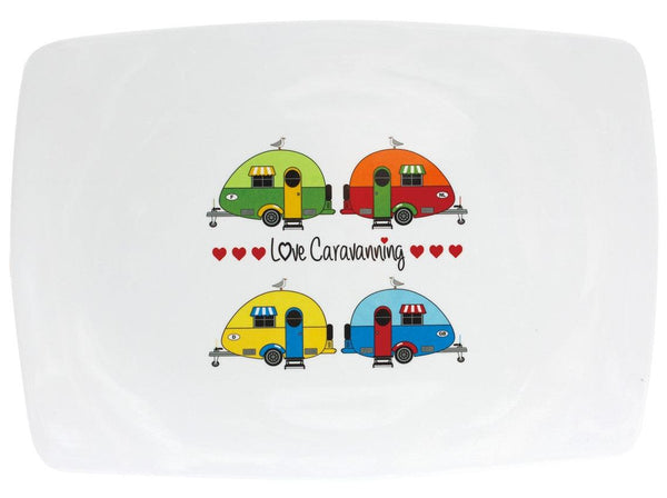 Love Caravanning Melamine Serving Platter - Break Resistant Camping Tableware