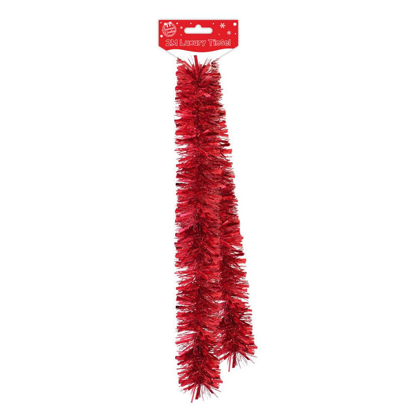 Luxury Red Tinsel - 2mtr - Towsure