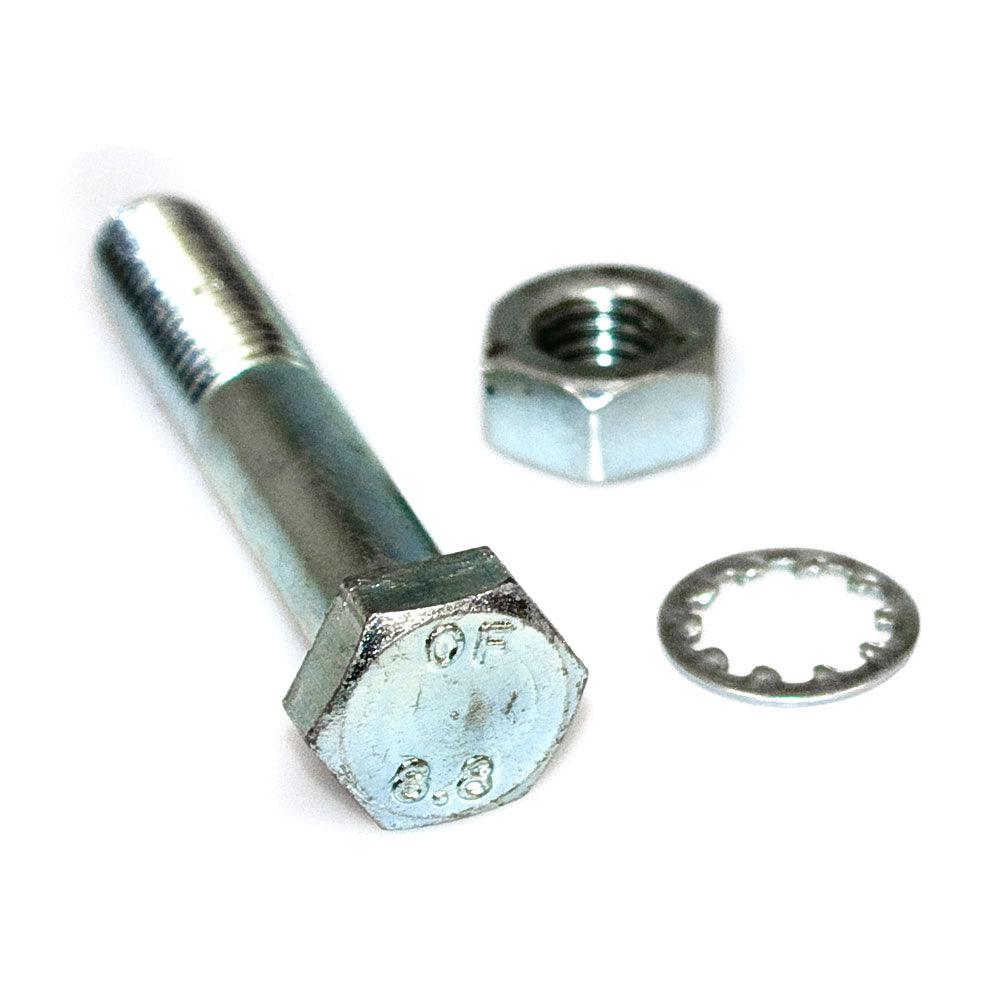 M10 x 60 Bolt with Nut and Shakeproof Washer - Pair - Towsure