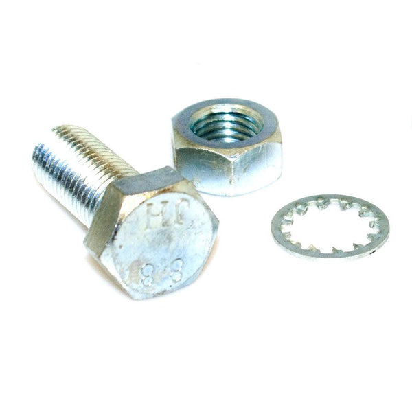 M16 x 40 Bolt with Nut and Shakeproof Washer - Pair - Towsure