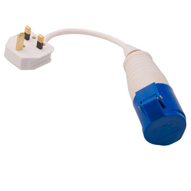 Mains Adapter - 13 Amp Plug To Caravan Mains Socket - Towsure
